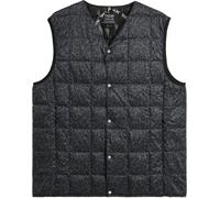 Taion - Doudoune sans manches en duvet - V-Neck Button Down Vest Black Leopard - Taille M - Gris Gris M