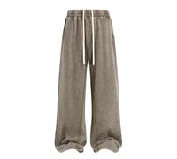 TAIOYHD Pantalon de Sport décontracté en Coton for Homme, Coupe Ample, Taille Haute, Ourlet usé et Patchwork, for Le Jogging, Style Streetwear, for Jeunes Hommes de 18 à 25 Ans.(Bruin,L)