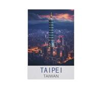 Taipei Taïwan，Puzzle pour Adultes 1000 Pièces en Bois Puzzles Jeu Cadeau Accueil Décoratif Mots Croisés（75x50cm）-FN58