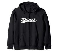 Taipei Taiwan Vintage Cursive Nom de Ville en Mode Vacances Sweat à Capuche