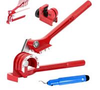 Taipintee Cintreuse de 6/8/10 mm, Peut Cintrer avec Précision à des Angles de 0°/45°/90°/135°/180°, avec Coupe Tube et Ebavureur, pour Tubes Métalliques, Tubes en Cuivre et Tubes en Aluminium (Rouge)