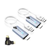 Taiquinix Émetteur et récepteur HDMI sans fil améliorés 2024, 50 m, Plug & Play, kit d'extension HDMI sans fil 2,4 G/5G pour bureau, PC, TV Box, PS5/4 vers TV/moniteur/projecteur.