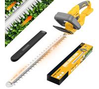 TAIRDA Taille-haie sans fil compatible avec batterie Dewalt 20 V (sans batterie), taille-haie électrique avec moteur sans balais, lame double action de 55,9 cm et capacité de coupe de 1,9 cm pour