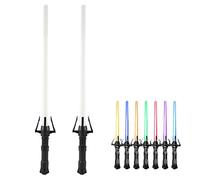 tairong FX Lightsaber Lot de 2 Sabres télescopiques LED Sabre 2 en 1 avec lumières Froides et Son Duel Lightsabers Cosplay Star Wars