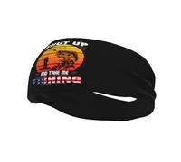 Tais-toi et emmène-moi à la pêche Bandeaux Hommes Femmes Antidérapant Évacuant la Transpiration Sport Bandeau pour Gym Basket-ball Yoga Bandeaux Cheveux
