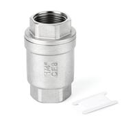 TAISHER 1PCS 304 Acier inoxydable 1/4" FBSP Clapet anti-retour vertical，Prévention des refoulements, clapets anti-retour à ressort unidirectionnels CF8 WOG 1000