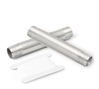 TAISHER 2 pièces Raccords en acier inoxydable, 3/4"BSP x 3/4"BSP fileté mâle, 4"Longueur mamelon tuyau en fonte