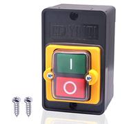 Taiss/1 pièces Interrupteur à bouton Poussoir étanche Marche/arrêt démarrage arrêt 10A AC 220/380V Interrupteurs à bouton Poussoir KAO-10KH