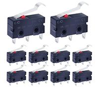 Taiss /10 pièces 250 V 5 A 3 broches pas de commutateur tactile NC interrupteur sensible Micro interrupteur de fin de course poignée mini rouleau bras de levier SPDT instantané LOT KW11-3Z-05