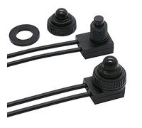 Taiss 2 pièces Interrupteur à Bouton-Poussoir Etanche 12V SPST Bouton de Commutateur on/Off Autobloquant Marche/Arrêt Pour Moto/Voiture kp-107