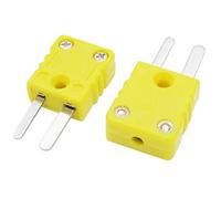 Taiss/2 pièces Jaune K Type Connecteur de Fil Thermocouple Connecteurs Adaptateurs pour Thermocouple Mini Prise Capteurs de Température Plugs-Y