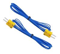 Taiss 2 pièces K Type mini-connecteur Thermocouple Sonde de Température Capteur Plage de Mesure -50~250 ° C,Avec câble de 2 mètres
