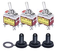 Taiss/3pièces interrupteur à bascule à bascule robuste 15A 250V 20A 125V DPST interrupteur marche 4 broches ON/OFF+ 3pièces couvercle étanche Ten-1221 + MZ
