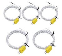 Taiss 5 pièces thermocouple type k capteurs de type K,longueur de câble de 3m,Sonde thermocouple et compteur pour plage de température de -50~350 °C