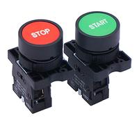 Taiss Tiass/AC 660 V 10 A Bouton poussoir momentané Start/Stop Rouge et Vert NO NC (Warned 1 ans) HB2-Start/Stop