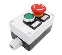 Taiss/Vert Interrupteur à bouton-poussoir Momentané440V 10A 1NC 1NO,arrêt D'urgence Champignon Rouge 1NC 1NO boîtier de Station de Commutation à bouton-poussoir à Verrouillage hz-11ZS-G