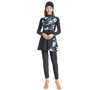 TaissBocco Full Swimming Costume Burkini for Women Modest Girls Swimsuit Islamic Swimwear Plus Size(XXL, T6)