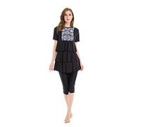 TaissBocco Leggings à Manches Courtes à la Mode pour Femmes Surf Suit Maillots de Bain pour Filles Maillots de Bain Plus Size(K3, 5XL)