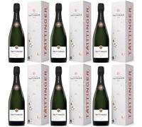 Taittinger Brut Réserve avec étuis - Champagne - Lot de 6 bouteilles de 75 cl