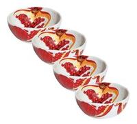 TAITÙ Dieta Mediterranea Bols Grenade 4 Pièces Blanc Rouge G