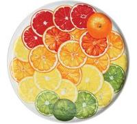 TAITÙ Dieta Mediterranea Plat de Service Agrumes Jaune Orange Rouge Vert