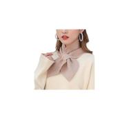 TAITUS Écharpe tricotée à col croisé pour femme, couleur unie, petite écharpe carrée en tricot, écharpe courte à la mode pour femme, hiver (khaki,One Size)