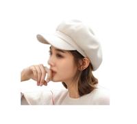 TAITUS Femmes Gavroche Casquette, Solide Plaine Octogonale Gavroche Casquette Hommes Dames Casual Chapeau Béret D’Hiver (Beige,One Size)