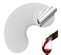 TAIVIN 30PCS Anti Goutte Vin Disque,Anti Goutte Aluminium Foil,Becs Verseurs Vin en Aluminium Réutilisables,Geeignet für Restaurants, Bars und Haushalte
