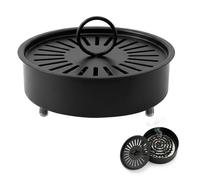TAIVIN Boîte à Spirales Anti-Moustiques 15cm en Acier Carbone [2en1] Grand Support & Brûle-Encens - Support Robuste avec Grille Amovible pour Terrasse, Camping & Maison
