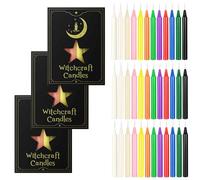 TAIVIN Bougies Pointues Lisses,36 Bougies Colorées,1,2 x 10 cm,Mini Chandelle pour la Décoration de Table,les Rituels,les Prières,la Méditation et la Fête