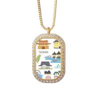 Taiwan Collier avec pendentif en cristal et cristal de confucius en Chine