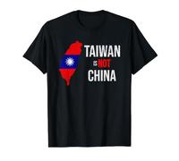 Taïwan n'est Pas l'indépendance de la démocratie de la liberté en Chine T-Shirt Graphique avec Valeur, Homme, Noir, S