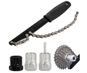 TAIXING Outil Vélo 3 en 1, 4 Pièces Dérive Chaîne, Démontage Cassette & Pédalier, Extracteur de Manivelle, Convient aux Chaînes de Vitesses 6,7, 8, 9, 10, 11, pour Shimano/SRAM/SunRace