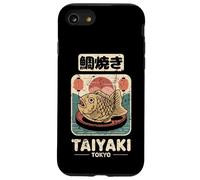 Taiyaki Japon Poisson Forme Gâteau Rétro Japonais Kanji Souvenir Coque pour iPhone SE (2020) / 7/8