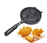 Taiyaki Poêle - 41x20cm Moule en Aluminium Moule à Poisson Gaufrier | Plateau de Cuisine Long Manche pour Desserts Japonais Camion Restauration Maison Cuisine Recueillir Débutants Professionnels Femme