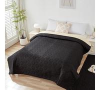 Taiyang Housse de canapé 100% imperméable, Housse de lit, Housse pour Animaux de Compagnie, canapé, Housse pour Meubles de canapé, Convient aux Enfants, Chiens, Chats(Noir, 208-260 cm)