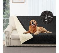 Taiyang Housse de canapé 100% imperméable, Housse de lit, Housse pour Animaux de Compagnie, canapé, Housse pour Meubles de canapé, Convient aux Enfants (Noir, 132-208cm(1 Pack))