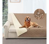 Taiyang Housse de canapé 100% imperméable, Housse de lit, Housse pour Animaux de Compagnie, canapé, Housse pour Meubles de canapé, Convient aux Enfants (Marron Métallisé, 173-208cm(1 Pack))