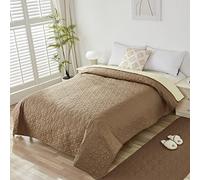 Taiyang Housse de canapé 100% imperméable, Housse de lit, Housse pour Animaux de Compagnie, canapé, Housse pour Meubles de canapé, Convient aux Enfants (Marron Métallisé, 208-208cm(1 Pack))