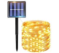 taiyongkang Guirlande lumineuse solaire d'extérieur - 17 m - 150 LED - Étanche IP65 - Avec 8 modes et automatique - Pour jardin, terrasse, balcon - Blanc chaud