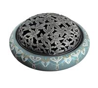 TAIYOU Brûleur d'encens vintage en céramique pour bâtons d'encens - Bol d'encens pour cône - Décoration de bureau, yoga, méditation, bureau, décoration d'intérieur, café - Bleu