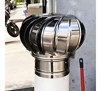 TAIYUESHAN Couchon de cheminée Ronde, Ventilateur de Turbine imperméable pour Toit 6 8 12 14 18 Pouces Remplacement, Acier Inoxydable sans Puissance Couvercle de Ventilation extérieur