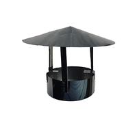 TAIYUESHAN Coup de Couteau de cheminée, Bonnet de Pot de cheminée, 304 Cowl de Toit en Acier Inoxydable, conduits, Ventilation, Casquette, Chapeau de Pluie, Capot, Noir, 21 cm (8,26 Pouces)