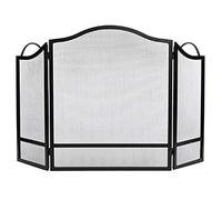 TAIYUESHAN Écran de cheminée à 3 Panneaux, Porte Debout en Fer forgé orné en métal Noir pour feu Ouvert/Feux à gaz/poêle à Bois - Finition Noire