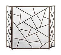 TAIYUESHAN Écran de cheminée à gaz Robuste à 3 Panneaux, Couverture de Protection Contre Les étincelles de clôture de cheminée de sécurité pour la sécurité des bébés et des Enfants, Bronze