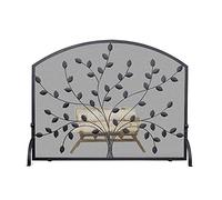 TAIYUESHAN Écran de cheminée à Panneau Unique Plat, Porte Debout de Panneau de cheminée Noire, pour la décoration du Salon de la Maison