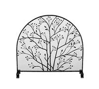 TAIYUESHAN Écran de cheminée, décoration d'écran de cheminée en Fer forgé rétro, véritable cheminée, Ceinture de feu, Garde-Corps de séparation en Maille, 2 Couleurs (Couleur : Noir)