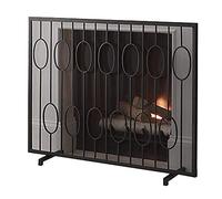 TAIYUESHAN Écran de cheminée en Fer forgé avec Maille, clôture de Protection Noire Solide pour bébé et Animal Domestique pour feu Ouvert/Feux à gaz/poêle à Bois (Taille : 95 × 75 cm)