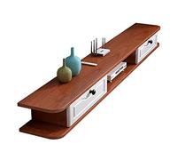 TAIYUESHAN Étagère Flottante pour Meuble TV, 39,3/47,2/55.1In Console Murale De Centre De Divertissement Média avec 2 Portes, Armoire De Rangement Flottante pour Salon Chambre/a/120Cm Family