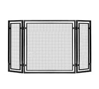 TAIYUESHAN Grand écran de cheminée à 3 Panneaux, en Fer forgé orné, décoration de Porte Debout, clôture en Maille Solide, 138 × 76 cm (Couleur : doré)